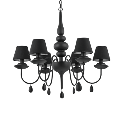 Люстра IDEAL LUX BLANCHE SP6 NERO